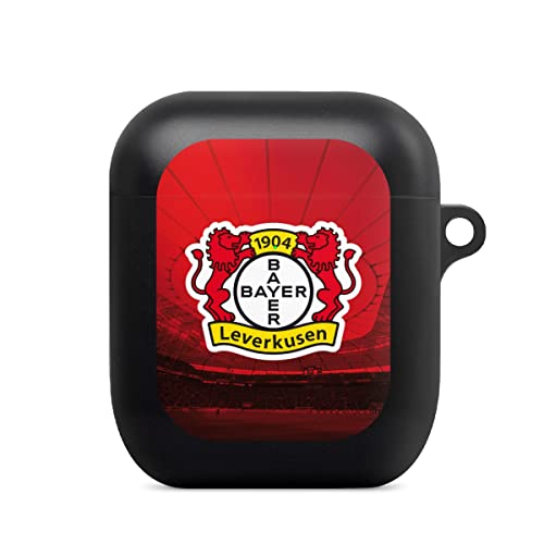 DeinDesign Hülle mit Karabiner kompatibel mit Apple AirPods Case schwarz Schutzhülle mit Schlüsselanhänger Bayer 04 Leverkusen Fußball Offizielles Lizenzprodukt von DeinDesign