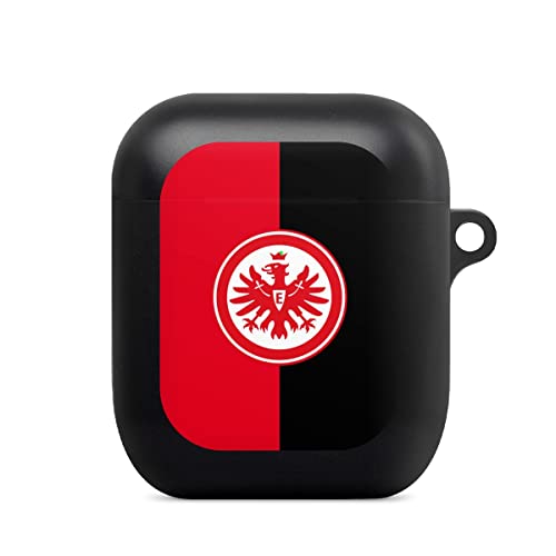 DeinDesign Hülle mit Karabiner kompatibel mit Apple AirPods Case schwarz Schutzhülle mit Schlüsselanhänger Eintracht Frankfurt Offizielles Lizenzprodukt SGE von DeinDesign