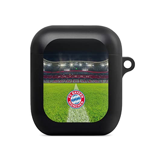 DeinDesign Hülle mit Karabiner kompatibel mit Apple AirPods Case schwarz Schutzhülle mit Schlüsselanhänger FC Bayern München Stadion FCB von DeinDesign