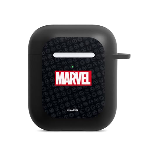 Hülle mit Karabiner kompatibel mit Apple AirPods (1. Generation) Case schwarz Schutzhülle mit Schlüsselanhänger Marvel Comic Logo Hülle mit Karabiner kompatibel mit Apple AirPods (1. Generation) Case schwarz Schutzhülle mit Schlüsselanhänger Marvel Comic Logo von DeinDesign