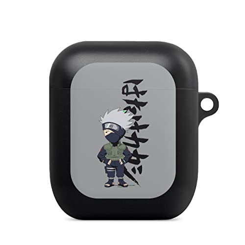 DeinDesign Hülle mit Karabiner kompatibel mit Apple AirPods Case schwarz Schutzhülle mit Schlüsselanhänger Offizielles Lizenzprodukt Naruto Shippuden Kakashi von DeinDesign