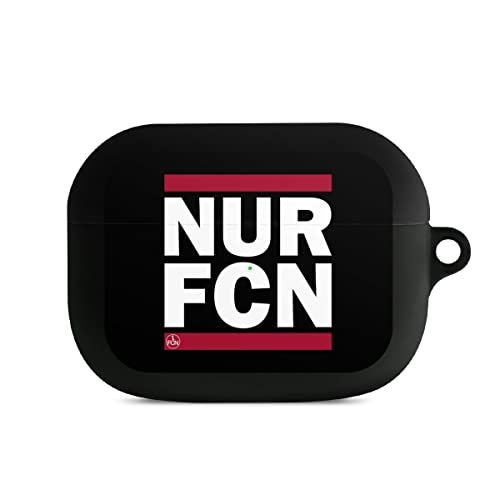 DeinDesign Hülle mit Karabiner kompatibel mit Apple AirPods Pro 1. Generation Case schwarz Schutzhülle mit Schlüsselanhänger 1. FCN Statement 1. FC Nürnberg von DeinDesign