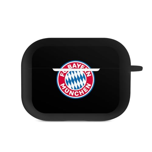 DeinDesign Hülle mit Karabiner kompatibel mit Apple AirPods Pro 1. Generation Case schwarz Schutzhülle mit Schlüsselanhänger FC Bayern München Offizielles Lizenzprodukt Bundesliga von DeinDesign