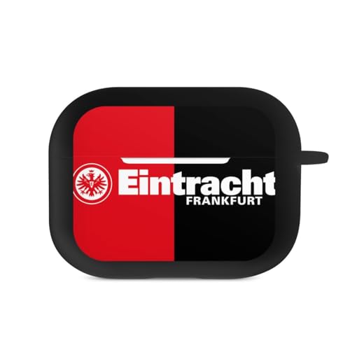 DeinDesign Hülle mit Karabiner kompatibel mit Apple AirPods Pro 2. Generation Case schwarz Schutzhülle mit Schlüsselanhänger Eintracht Frankfurt Offizielles Lizenzprodukt SGE von DeinDesign