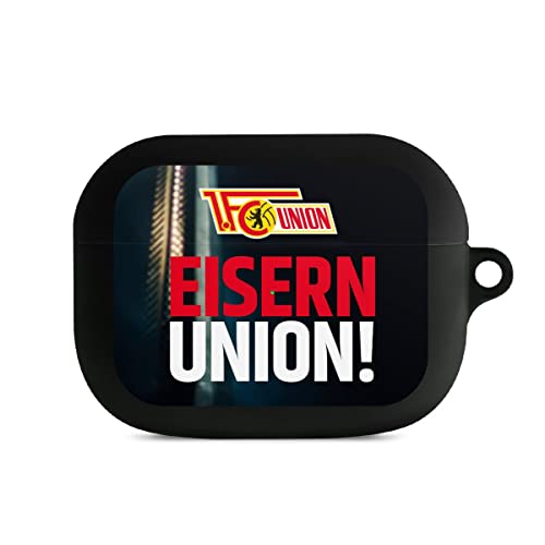 DeinDesign Hülle mit Karabiner kompatibel mit Apple AirPods Pro Case schwarz Schutzhülle mit Schlüsselanhänger Fanartikel 1. FC Union Berlin Fußball von DeinDesign