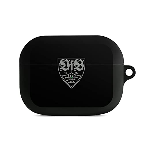 DeinDesign Hülle mit Karabiner kompatibel mit Apple AirPods Pro Case schwarz Schutzhülle mit Schlüsselanhänger Offizielles Lizenzprodukt VfB Stuttgart Bundesliga von DeinDesign