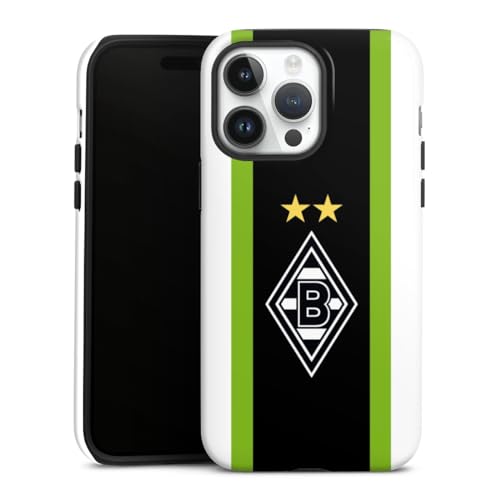 DeinDesign Panzer Handyhülle kompatibel mit Apple iPhone 14 Pro Max robuste Outdoor Hülle Schutzhülle glänzend Borussia Mönchengladbach Logo Gladbach von DeinDesign