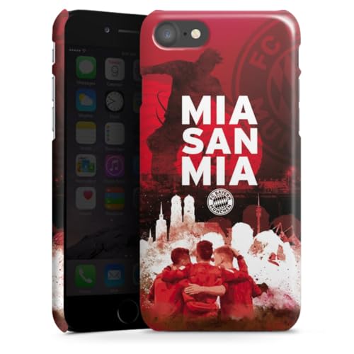 Premium Case kompatibel mit Apple iPhone SE (2022) Smartphone Handyhülle Schutzhülle glänzend FCB Mia San Mia FC Bayern München von DeinDesign