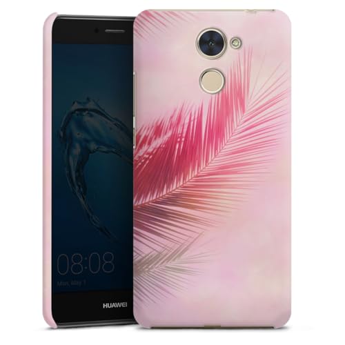 DeinDesign Premium Case kompatibel mit Huawei Y7 2017 Smartphone Handyhülle Schutzhülle glänzend Palme Strand Tropical von DeinDesign
