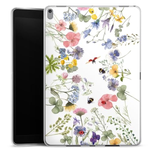 DeinDesign Silikon Hülle kompatibel mit Apple Apple iPad Air 3. (2019) Case Tablet Hülle Biene Blumen Muster von DeinDesign