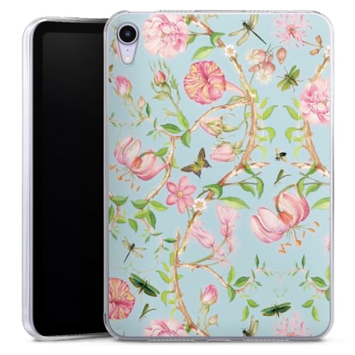 DeinDesign Silikon Hülle kompatibel mit Apple Apple iPad Mini 6. (2021) Case Tablet Hülle Muster Blumen Vintage von DeinDesign
