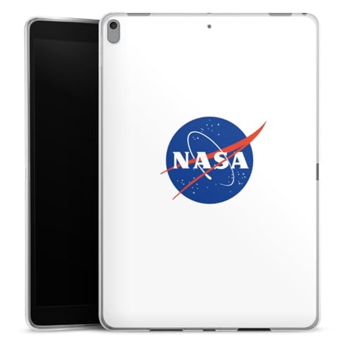 DeinDesign Silikon Hülle kompatibel mit Apple iPad Air (2019) Case Tablet Hülle NASA Weltall Logo von DeinDesign