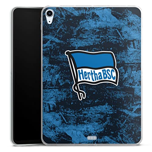 DeinDesign Silikon Hülle kompatibel mit Apple iPad Air 2020 (2020) Case Tablet Hülle Hertha BSC Flagge Logo von DeinDesign