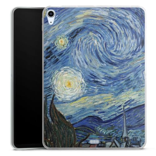 DeinDesign Silikon Hülle kompatibel mit Apple iPad Air 2020 (2020) Case Tablet Hülle Kunst Vincent Van Gogh The Starry Night von DeinDesign