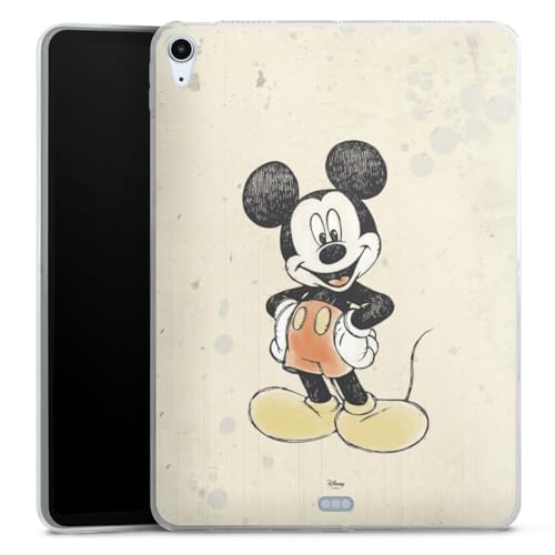 DeinDesign Silikon Hülle kompatibel mit Apple iPad Air 2020 (2020) Case Tablet Hülle Offizielles Lizenzprodukt Mickey & Minnie Mouse Wasserfarbe von DeinDesign