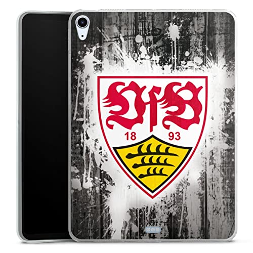 DeinDesign Silikon Hülle kompatibel mit Apple iPad Air 2020 (2020) Case Tablet Hülle VfB Stuttgart Offizielles Lizenzprodukt Bundesliga von DeinDesign