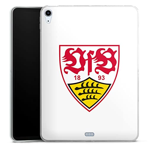 DeinDesign Silikon Hülle kompatibel mit Apple iPad Air 2020 (2020) Case Tablet Hülle VfB Stuttgart Offizielles Lizenzprodukt Logo von DeinDesign