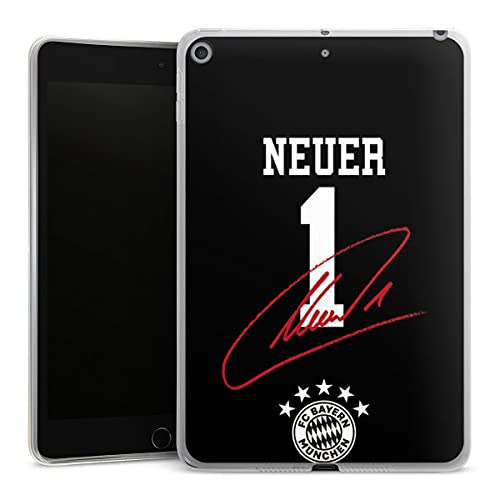 DeinDesign Silikon Hülle kompatibel mit Apple iPad Mini (2019) Case Tablet Hülle FC Bayern München FCB Manuel Neuer von DeinDesign