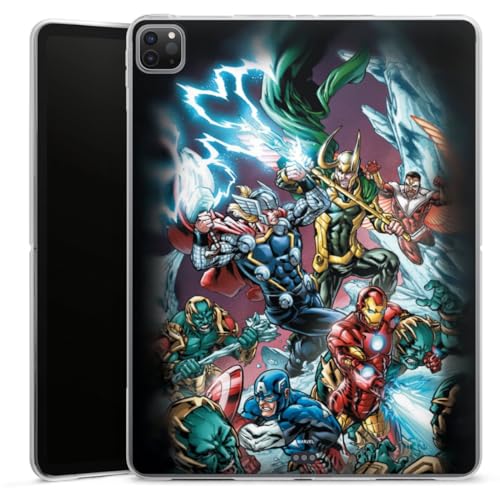 DeinDesign Silikon Hülle kompatibel mit Apple iPad Pro 12.9 (2020) Case Tablet Hülle The Avengers Marvel Comic von DeinDesign