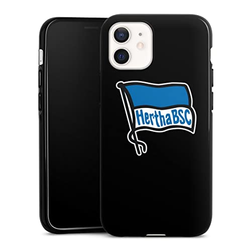DeinDesign Silikon Hülle kompatibel mit Apple iPhone 12 Mini Case schwarz Handyhülle Hertha BSC Fußball Offizielles Lizenzprodukt von DeinDesign