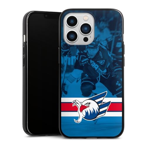 DeinDesign Silikon Hülle kompatibel mit Apple iPhone 13 Pro Case schwarz Handyhülle Eishockey Logo Adler Mannheim von DeinDesign