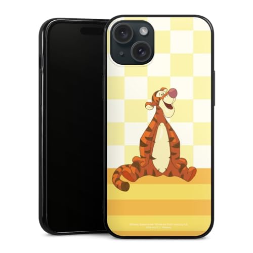 DeinDesign Silikon Hülle kompatibel mit Apple iPhone 15 Plus Case schwarz Handyhülle Winnie Puuh Tigger Offizielles Lizenzprodukt Disney von DeinDesign
