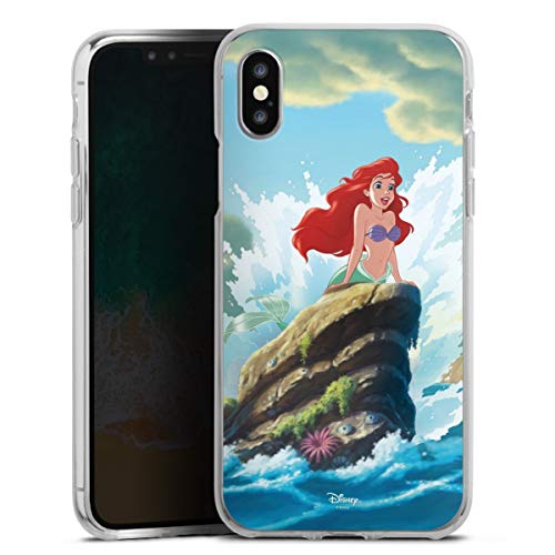 DeinDesign Silikon Hülle kompatibel mit Apple iPhone X Case transparent Handyhülle Meerjungfrau Arielle die Meerjungfrau Offizielles Lizenzprodukt von DeinDesign