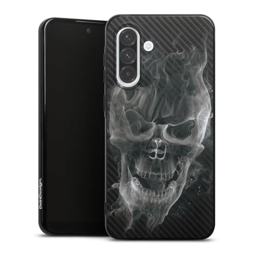 DeinDesign Silikon Hülle kompatibel mit Samsung Galaxy A36 5G Case schwarz Handyhülle Totenkopf Schädel Carbon DeinDesign Silikon Hülle kompatibel mit Samsung Galaxy A36 5G Case schwarz Handyhülle Totenkopf Schädel Carbon von DeinDesign