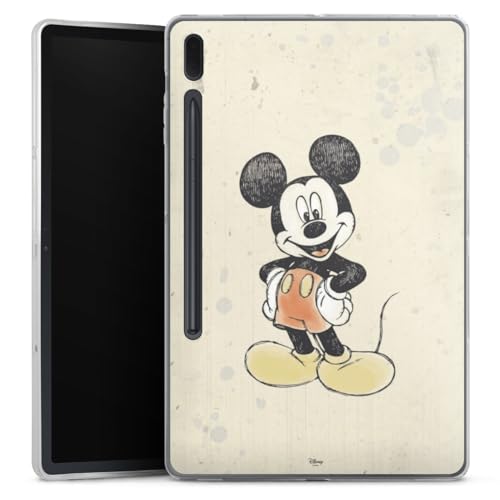 Silikon Hülle kompatibel mit Samsung Galaxy S7 FE 2021 Tab Case Tablet Hülle Offizielles Lizenzprodukt Mickey & Minnie Mouse Wasserfarbe von DeinDesign
