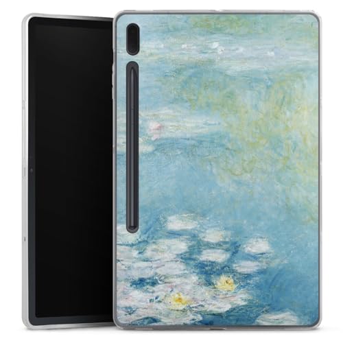 DeinDesign Silikon Hülle kompatibel mit Samsung Galaxy S7 FE 2021 Tab Case Tablet Hülle Seerose Malerei Monet von DeinDesign