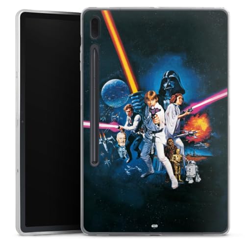 DeinDesign Silikon Hülle kompatibel mit Samsung Galaxy S7 FE 2021 Tab Case Tablet Hülle Star Wars Episode IV Fanartikel von DeinDesign