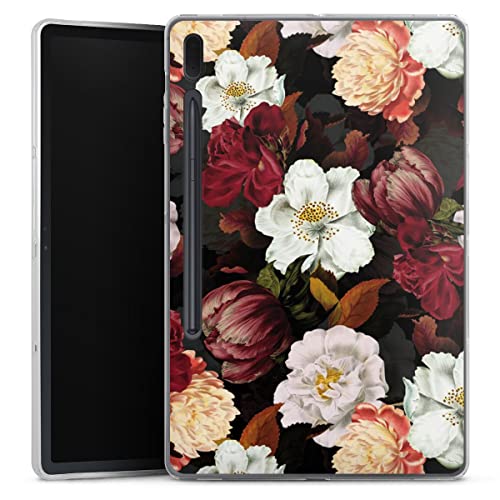 DeinDesign Silikon Hülle kompatibel mit Samsung Galaxy S7 FE 2021 Tab Case Tablet Hülle Trends Blumen Muster von DeinDesign