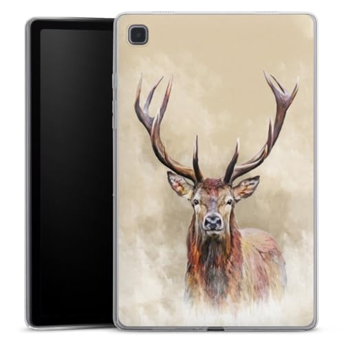 DeinDesign Silikon Hülle kompatibel mit Samsung Galaxy Tab A7 10.4 (2020) Case Tablet Hülle Animal-Look Hirsch Rentier von DeinDesign