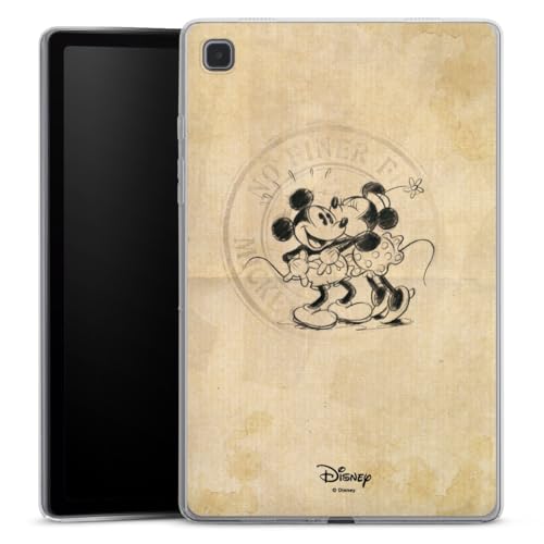 DeinDesign Silikon Hülle kompatibel mit Samsung Galaxy Tab A7 10.4 (2020) Case Tablet Hülle Mickey Mouse Minnie Mouse Vintage von DeinDesign