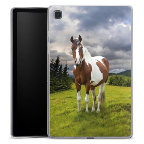 DeinDesign Silikon Hülle kompatibel mit Samsung Galaxy Tab A7 10.4 (2020) Case Tablet Hülle Pferd Natur Wiese von DeinDesign