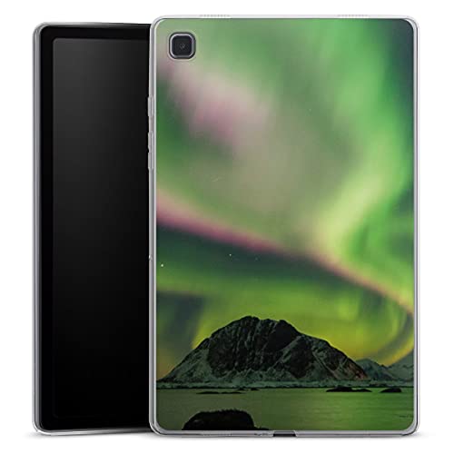 DeinDesign Silikon Hülle kompatibel mit Samsung Galaxy Tab A7 10.4 (2020) Case Tablet Hülle Polarlichter Himmel Nordlicht von DeinDesign