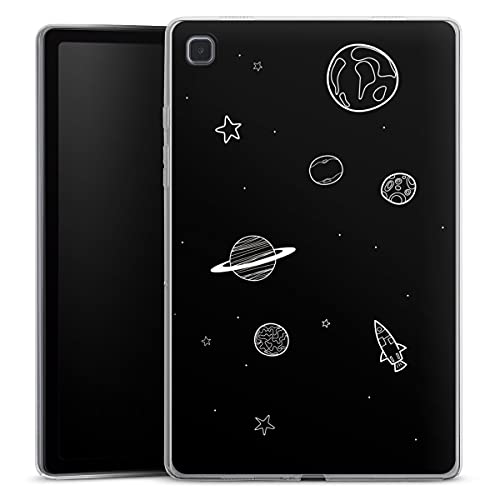 DeinDesign Silikon Hülle kompatibel mit Samsung Galaxy Tab A7 10.4 (2020) Case Tablet Hülle Zeichnung Planet Men Style von DeinDesign