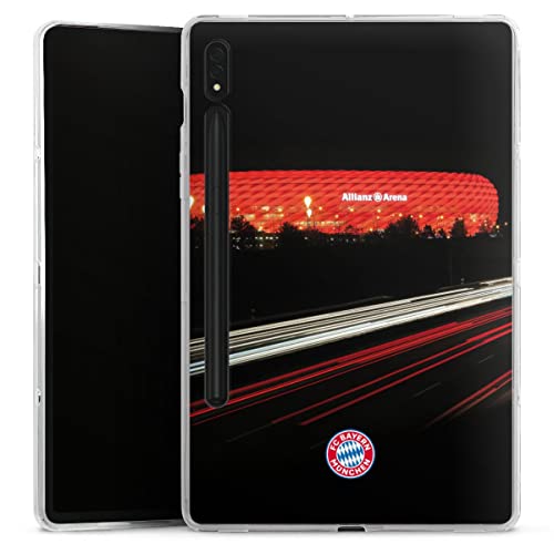 DeinDesign Silikon Hülle kompatibel mit Samsung Galaxy Tab S8 Case Tablet Hülle FC Bayern München FCB Stadion von DeinDesign