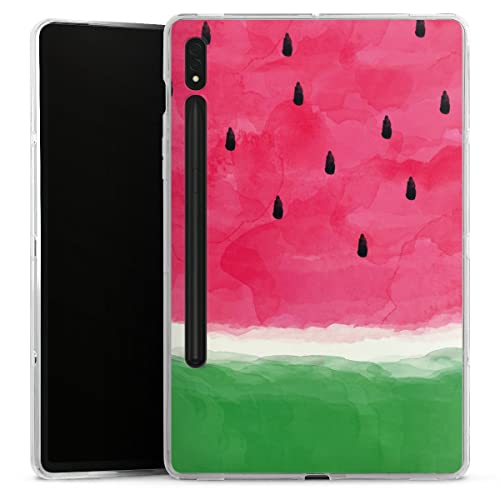 DeinDesign Silikon Hülle kompatibel mit Samsung Galaxy Tab S8 Case Tablet Hülle Melone Sommer Essen von DeinDesign