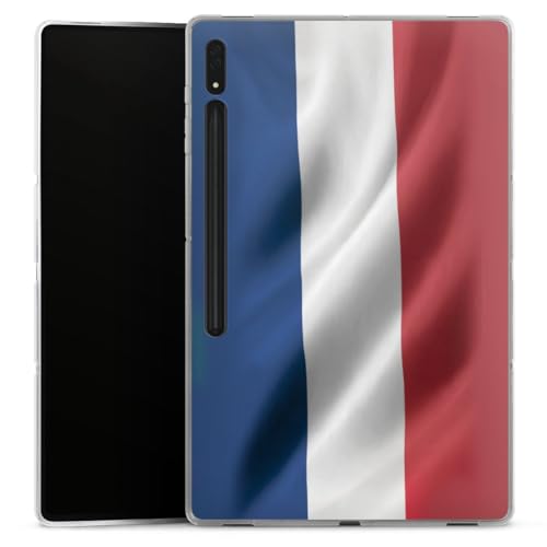 DeinDesign Silikon Hülle kompatibel mit Samsung Galaxy Tab S8 Ultra Case Tablet Hülle Flagge Frankreich Flaggen von DeinDesign
