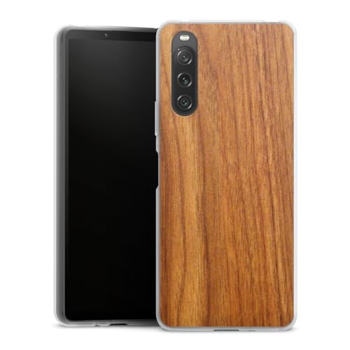 DeinDesign Silikon Hülle kompatibel mit Sony Xperia 10 V Case transparent Handyhülle Holzoptik Lärche Holz DeinDesign Silikon Hülle kompatibel mit Sony Xperia 10 V Case transparent Handyhülle Holzoptik Lärche Holz von DeinDesign