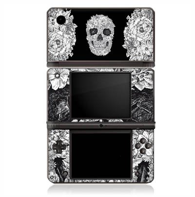 DeinDesign Skin kompatibel mit Nintendo DSi XL Folie Sticker Totenkopf Blume Totenköpfe von DeinDesign