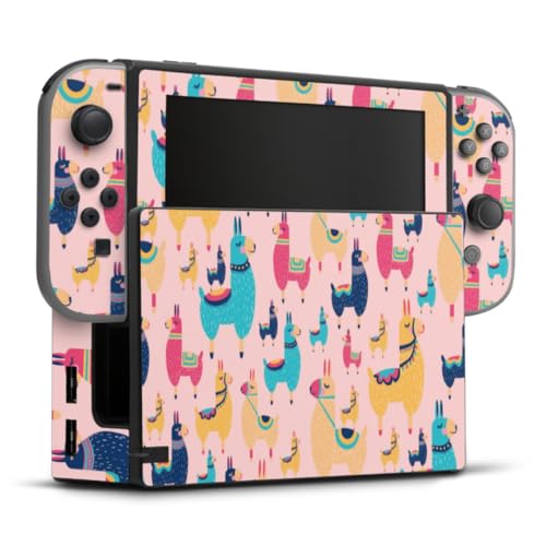 DeinDesign Skin kompatibel mit Nintendo Switch Folie Sticker Lama Pinata Pattern von DeinDesign