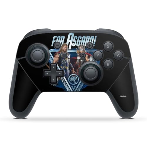 DeinDesign Skin kompatibel mit Nintendo Switch Pro Controller Folie Sticker Marvel Thor Offizielles Lizenzprodukt von DeinDesign
