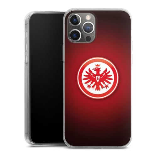 Slim Case extra dünn kompatibel mit Apple iPhone 12 Pro Silikon Handyhülle transparent Hülle Eintracht Frankfurt Offizielles Lizenzprodukt Wappen von DeinDesign
