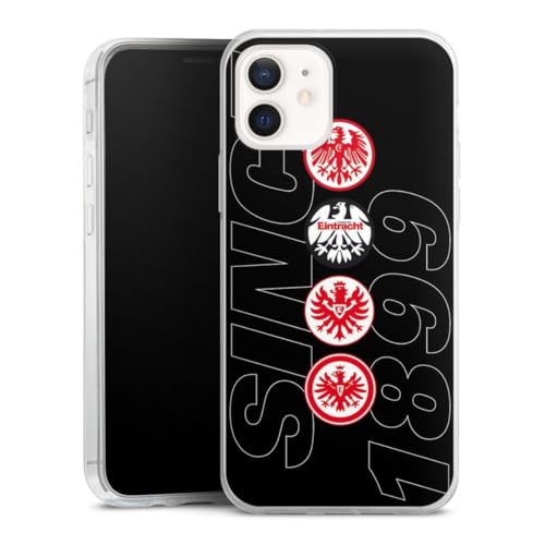 Slim Case extra dünn kompatibel mit Apple iPhone 12 Silikon Handyhülle transparent Hülle Eintracht Frankfurt Logo Adler Slim Case extra dünn kompatibel mit Apple iPhone 12 Silikon Handyhülle transparent Hülle Eintracht Frankfurt Logo Adler von DeinDesign