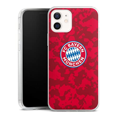 DeinDesign Slim Case extra dünn kompatibel mit Apple iPhone 12 Silikon Handyhülle transparent Hülle FC Bayern München Camouflage FCB DeinDesign Slim Case extra dünn kompatibel mit Apple iPhone 12 Silikon Handyhülle transparent Hülle FC Bayern München Camouflage FCB von DeinDesign
