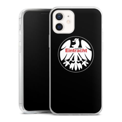 Slim Case extra dünn kompatibel mit Apple iPhone 12 Silikon Handyhülle transparent Hülle Offizielles Lizenzprodukt Eintracht Frankfurt SGE von DeinDesign