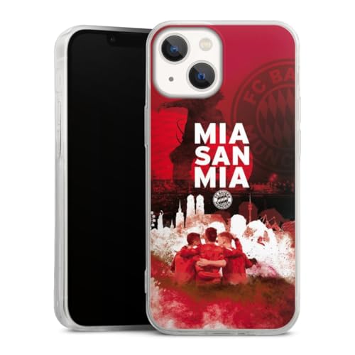DeinDesign Slim Case extra dünn kompatibel mit Apple iPhone 13 Mini Silikon Handyhülle transparent Hülle FCB Mia San Mia FC Bayern München DeinDesign Slim Case extra dünn kompatibel mit Apple iPhone 13 Mini Silikon Handyhülle transparent Hülle FCB Mia San Mia FC Bayern München von DeinDesign