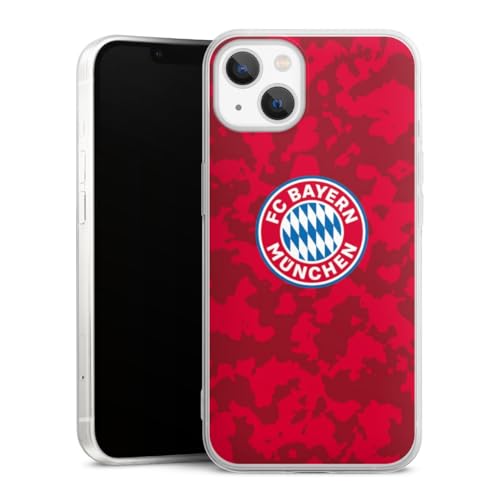 DeinDesign Slim Case extra dünn kompatibel mit Apple iPhone 13 Silikon Handyhülle transparent Hülle FC Bayern München Camouflage FCB DeinDesign Slim Case extra dünn kompatibel mit Apple iPhone 13 Silikon Handyhülle transparent Hülle FC Bayern München Camouflage FCB von DeinDesign